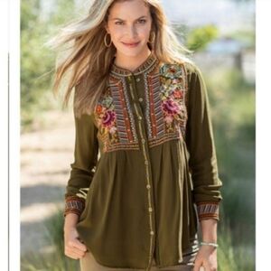 Johnny Was Clansy Collar smock Camisole Sz S